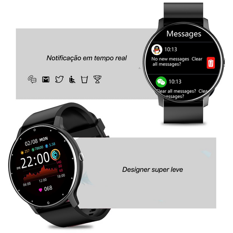 Relógio Inteligente Smartwatch Lige IP67