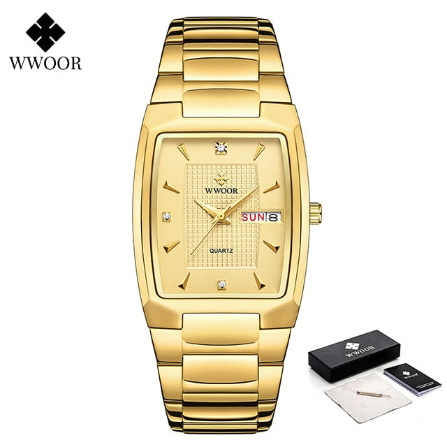 Relógio Feminino Wwoor Quartz retangular