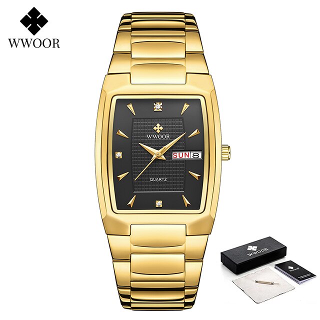 Relógio Feminino Wwoor Quartz retangular