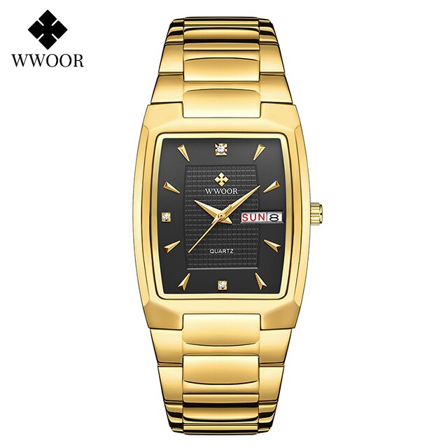 Relógio Feminino Wwoor Quartz retangular