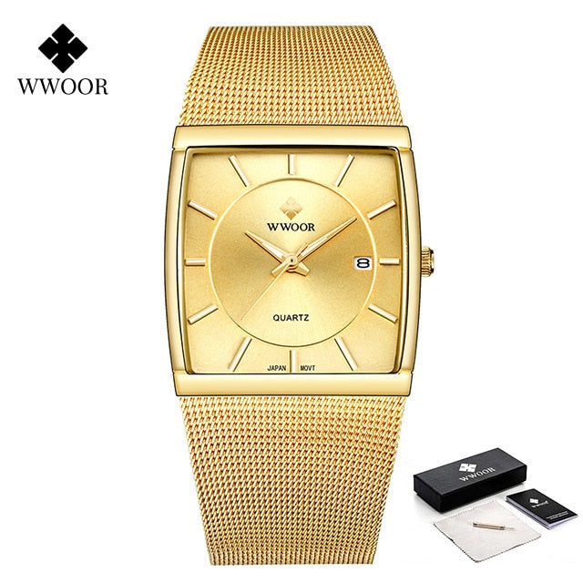 Relogio Masculino Wwoor Square Luxury