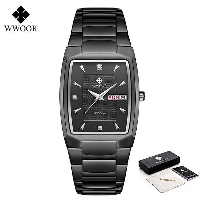 Relógio Feminino Wwoor Quartz retangular