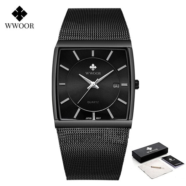 Relogio Masculino Wwoor Square Luxury