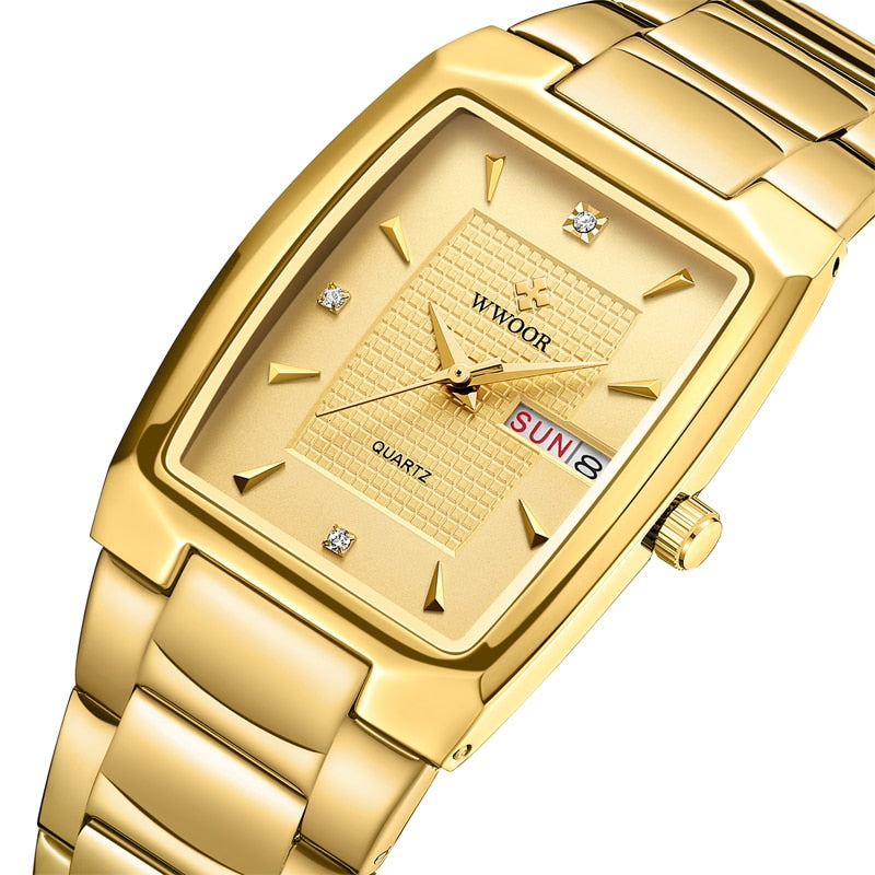 Relógio Feminino Wwoor Quartz retangular