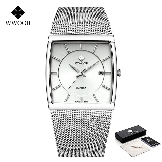 Relogio Masculino Wwoor Square Luxury