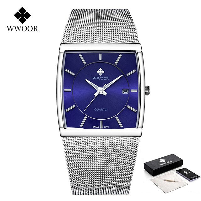 Relogio Masculino Wwoor Square Luxury