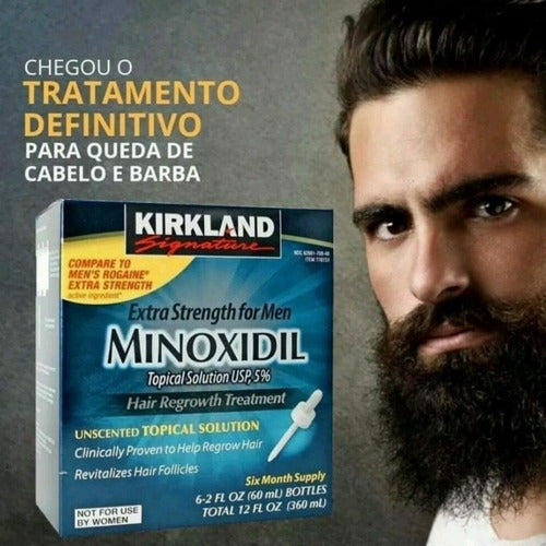 Minoxidil Kitkland Crescimento Cabelo e barba 100%