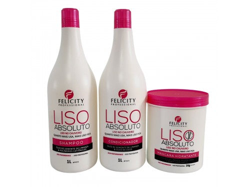 Kit Liso absoluto Shampoo, condicionador e Mascara 3x1L